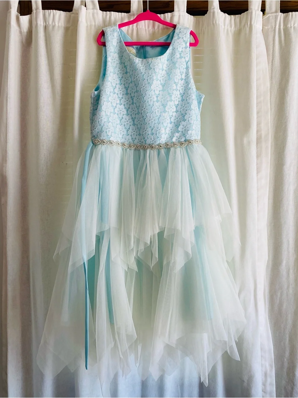 American Princess Pale Blue Lace Party Dress